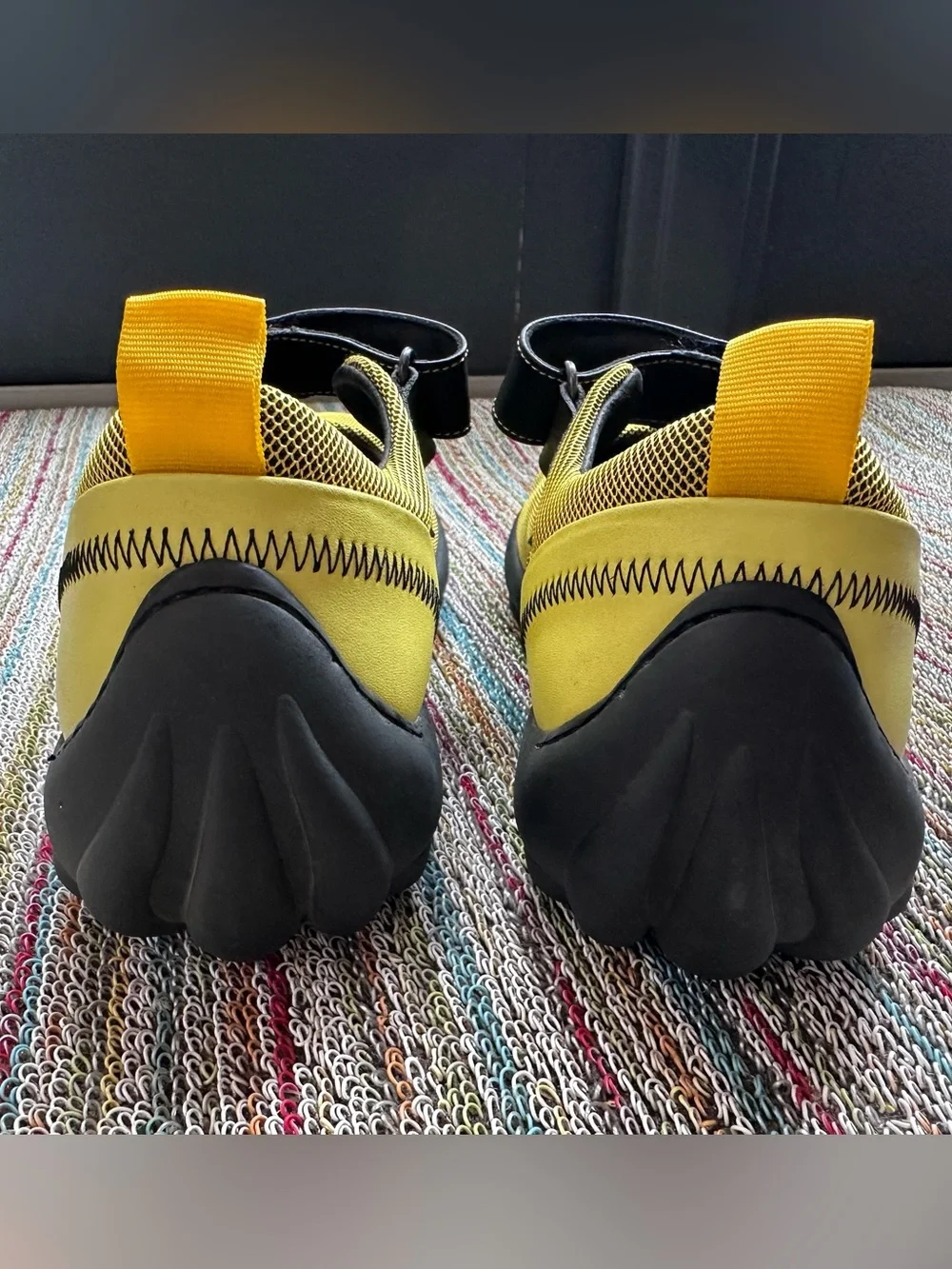 Fluevog LIKE NEW Urban Angels Pilot yellow vegan mesh Velcro sneaker-8 (fit 7.5)